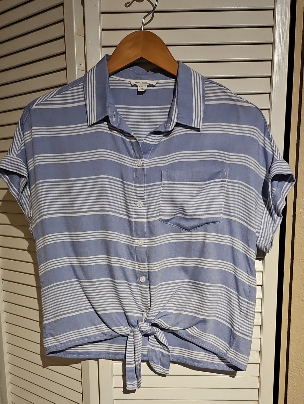 beachlunchlounge Blue and White Striped Shirt